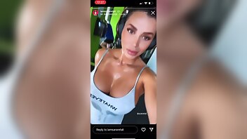 Sara Retali Instagram Story tits nipples flash nipslip insta