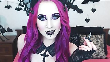 Xandria Goddess black lips and smoking tease 2018_03_14 | ManyVids Free Porn Videos