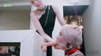keokistar & MyKinkyDope - forced dildo blowjob lesbian premium porn