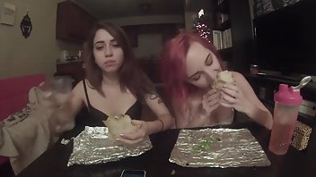 Harper Madi burrito eating contest girl girl 2015_01_01 | ManyVids Free Porn Videos
