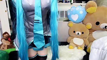 Lana Rain - Sexually Frustrated Hatsune Miku Uses A Cucumber Premium Free ManyVids & Webcam Porn Videos